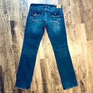American Eagle Stretch Rhinestone Pockets Jeans
